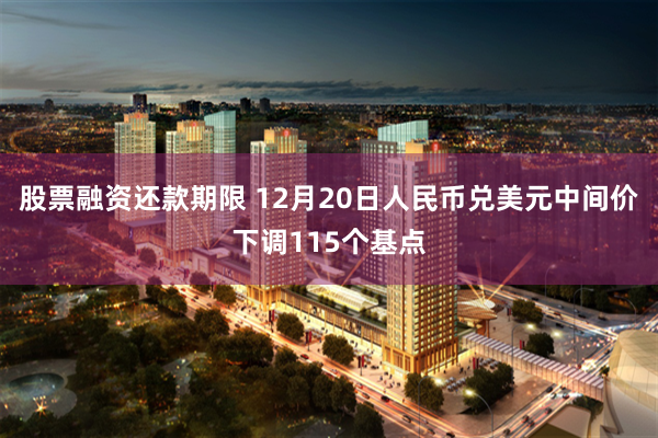 股票融资还款期限 12月20日人民币兑美元中间价下调115个基点